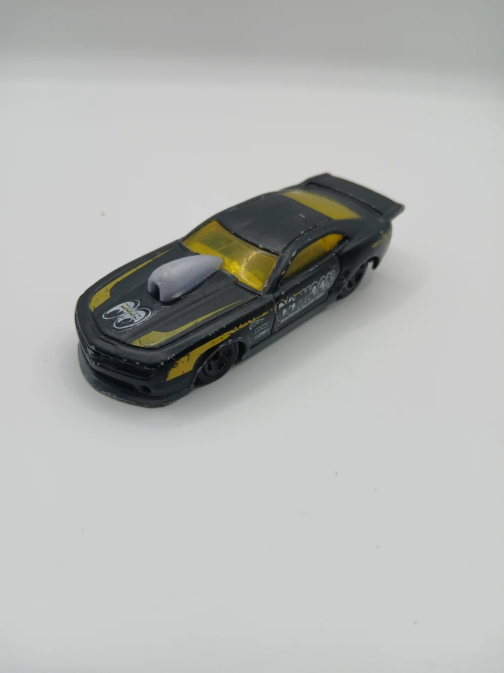 2010 Hot Wheels '10 Pro Stock Camaro Matte Black Moon Goodyear Chevy Malaysia